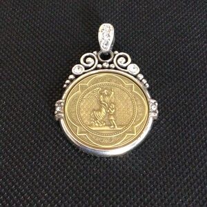 Brighton Gold and Silver Medallion Necklace